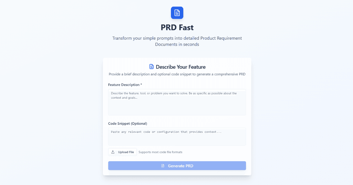 PRD Fast